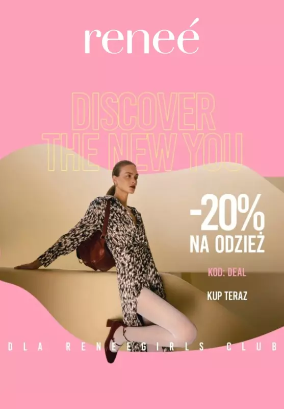 Renee - gazetka promocyjna -20% na odzież w klubie od poniedziałku 26.08 do niedzieli 01.09