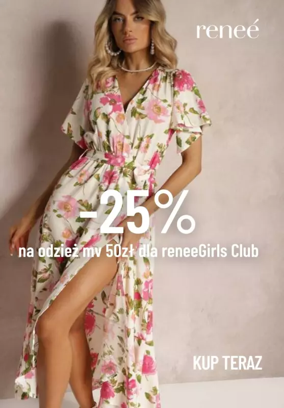Renee - gazetka promocyjna -25% na odzież w Klubie od piątku 16.05 do wtorku 20.05