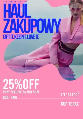 Renee - gazetka promocyjna -25% na wszystko dla Renee Girls Club! od piątku 23.05 do wtorku 27.05