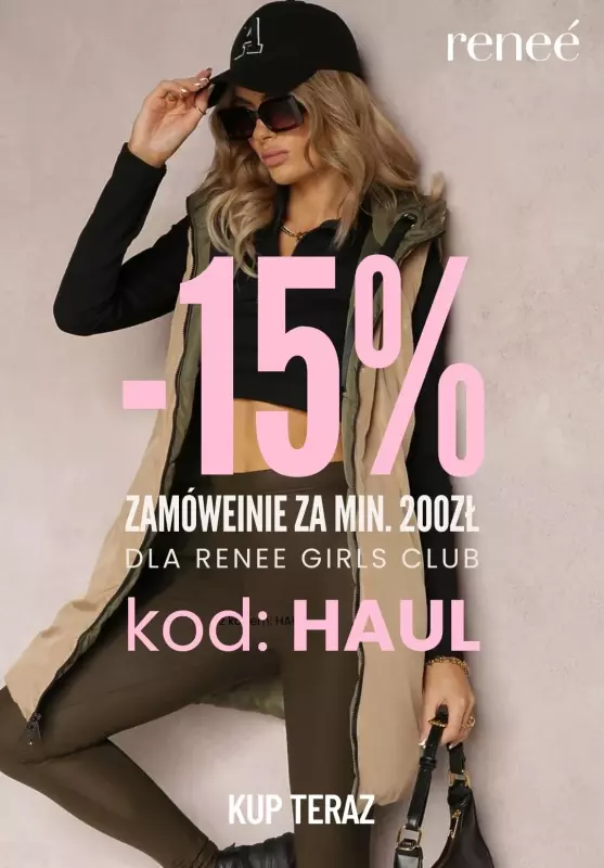 Renee - gazetka promocyjna -15% z KODEM przy zakupie za min. 200 zł od poniedziałku 08.09 