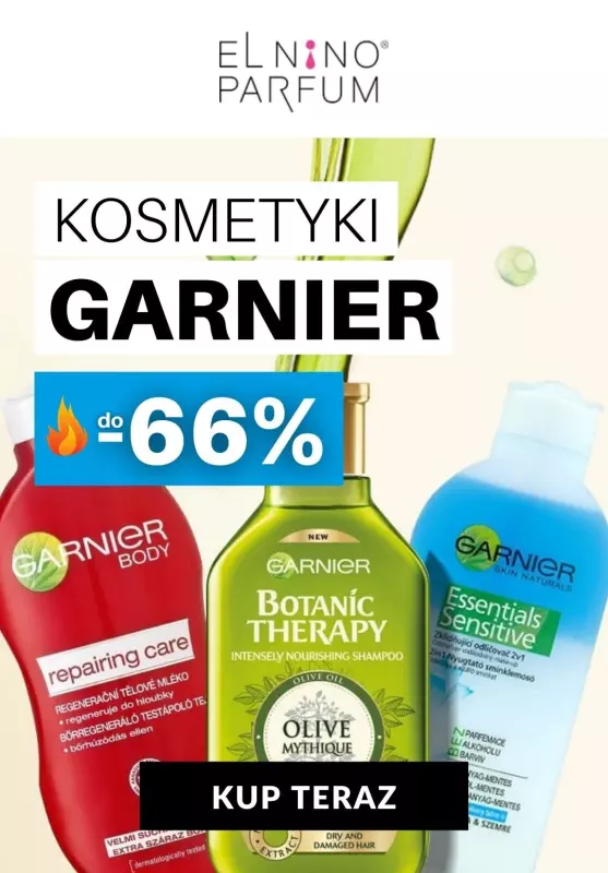 Elnino-Parfum - gazetka promocyjna Do -66% produkty marki Garnier od piątku 11.03 do niedzieli 20.03