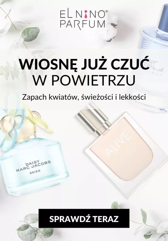 Elnino-Parfum - gazetka promocyjna Do -76% świeże, kwiatowe zapachy od czwartku 31.03 do czwartku 31.03