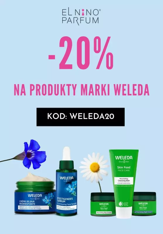 Elnino-Parfum - gazetka promocyjna -20% na produkty marki Weleda od środy 30.10 