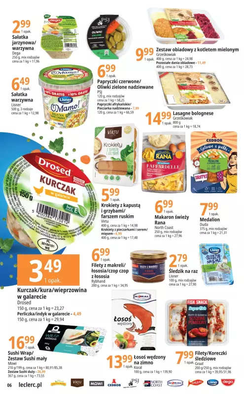 Leclerc - gazetka promocyjna Oferta E.Leclerc: Tanio Branie od wtorku 03.10 do soboty 14.10 - strona 6