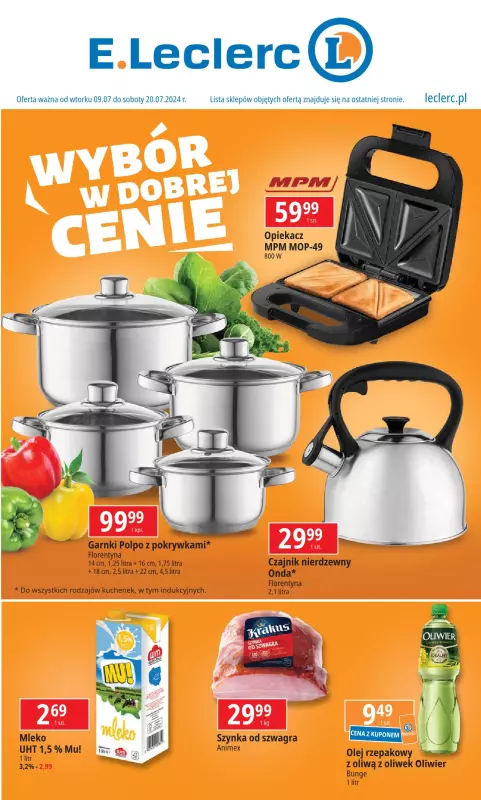 Leclerc - gazetka promocyjna Oferta E.Leclerc od wtorku 09.07 do soboty 20.07