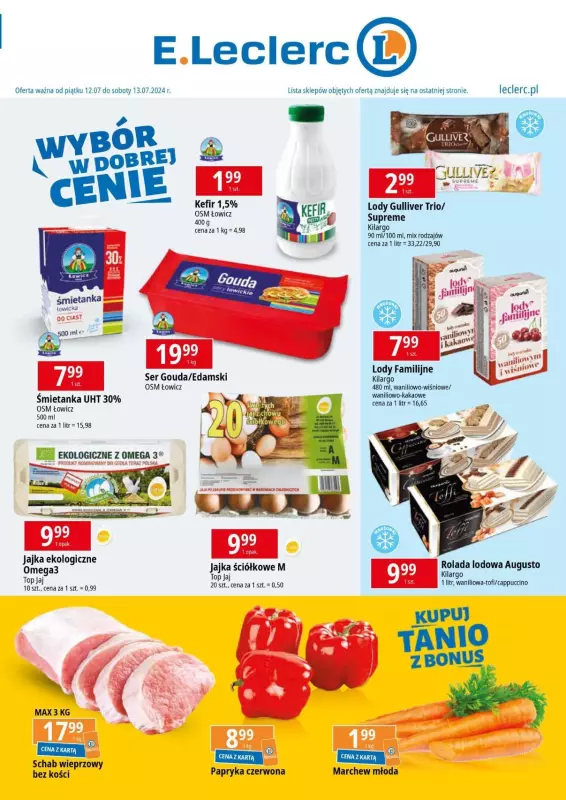 Leclerc - gazetka promocyjna Oferta E.Leclerc od piątku 12.07 do soboty 13.07