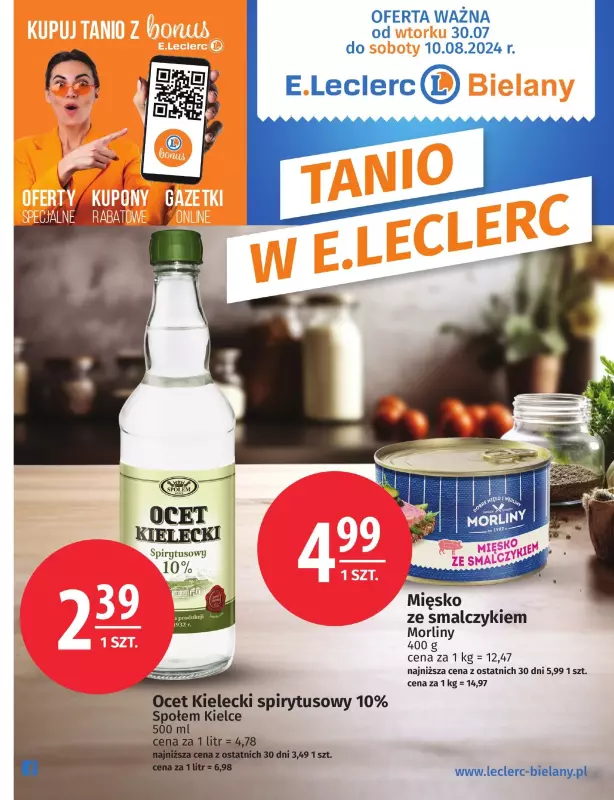 Leclerc - gazetka promocyjna Oferta Bielany od wtorku 30.07 do soboty 10.08