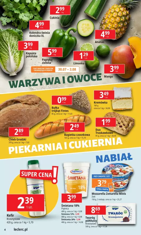 Leclerc - gazetka promocyjna Oferta E.Leclerc od poniedziałku 29.07 do poniedziałku 05.08 - strona 4