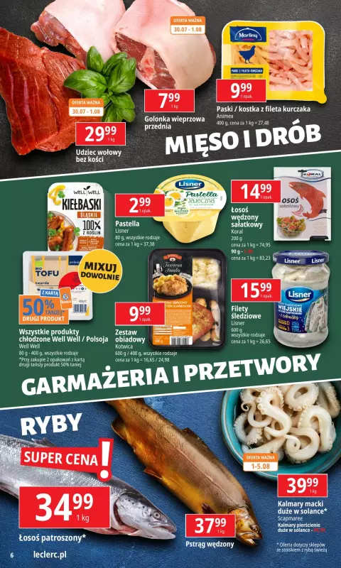 Leclerc - gazetka promocyjna Oferta E.Leclerc od poniedziałku 29.07 do poniedziałku 05.08 - strona 6