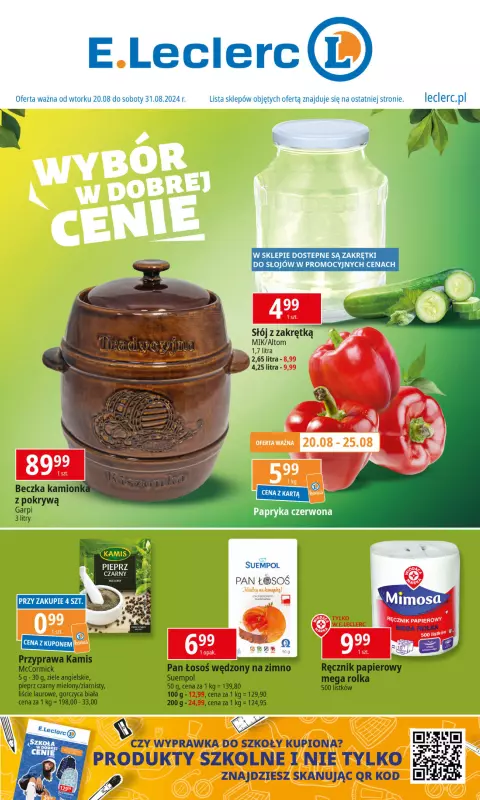 Leclerc - gazetka promocyjna Oferta E.Leclerc od wtorku 20.08 do soboty 31.08