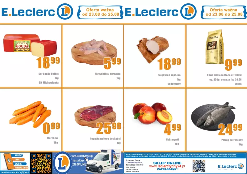 Leclerc - gazetka promocyjna Oferta Tychy od piątku 23.08 do niedzieli 25.08