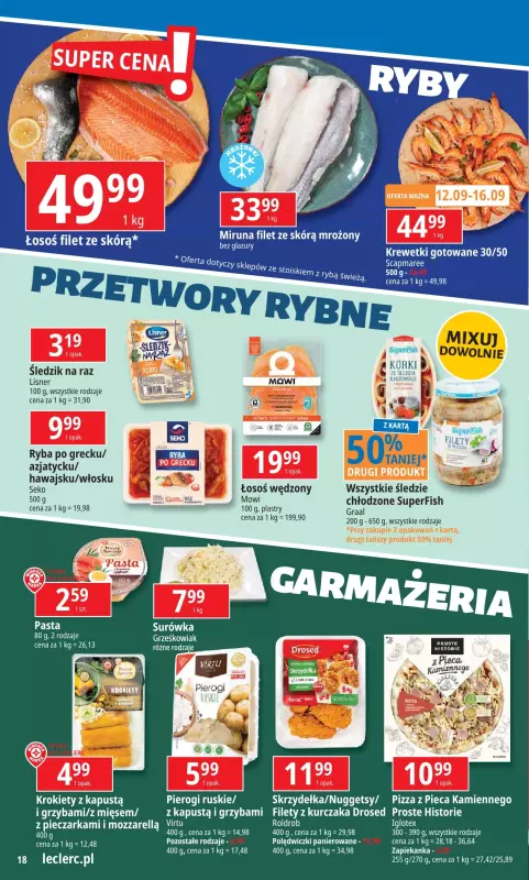 Leclerc - gazetka promocyjna Oferta E.Leclerc od poniedziałku 09.09 do poniedziałku 16.09 - strona 18