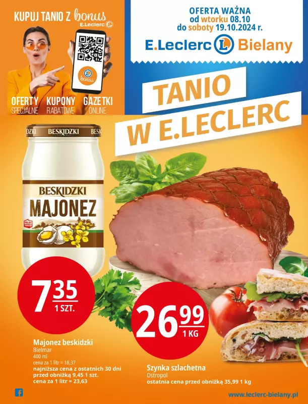 Leclerc - gazetka promocyjna Oferta E.Leclerc - Bielany od wtorku 08.10 do soboty 19.10