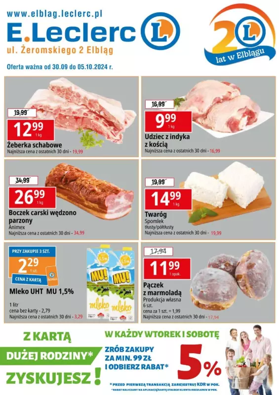 Leclerc - gazetka promocyjna Oferta Elbląg od wtorku 01.10 do soboty 05.10