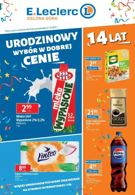 Leclerc - gazetka promocyjna Oferta Zielona Góra od wtorku 08.10 do poniedziałku 21.10