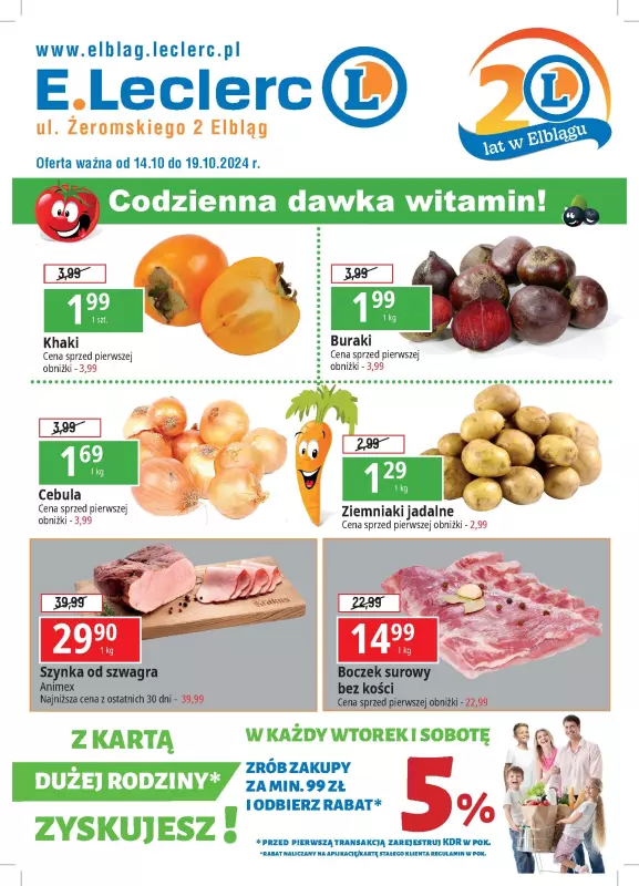 Leclerc - gazetka promocyjna Oferta Elbląg od poniedziałku 14.10 do soboty 19.10