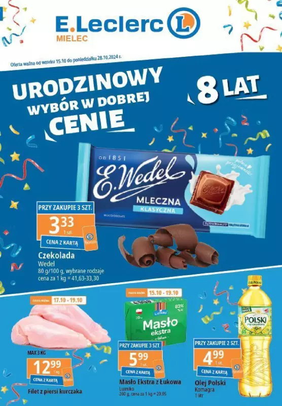 Leclerc - gazetka promocyjna Oferta Mielec od wtorku 15.10 do poniedziałku 28.10