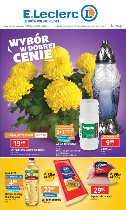 Leclerc - gazetka promocyjna Oferta Ostrów Wielkopolski od wtorku 15.10 do soboty 26.10