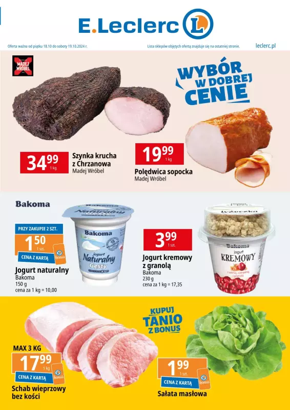 Leclerc - gazetka promocyjna Oferta E.Leclerc I Wybór w dobrej cenie  