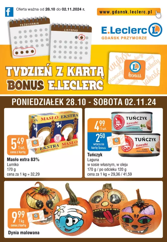 Leclerc - gazetka promocyjna Oferta Gdańsk od poniedziałku 28.10 do soboty 02.11