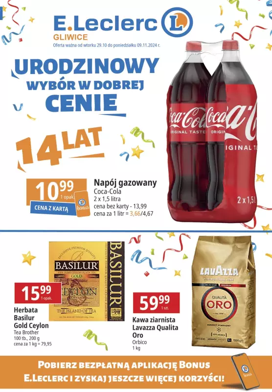 Leclerc - gazetka promocyjna Oferta Gliwice od wtorku 29.10 do soboty 09.11