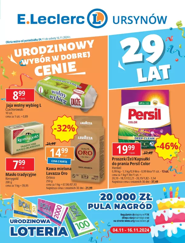 Leclerc - gazetka promocyjna Oferta Ursynów od poniedziałku 04.11 do soboty 16.11