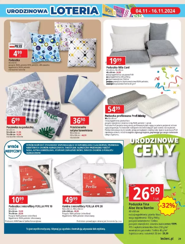 Leclerc - gazetka promocyjna Oferta Ursynów od poniedziałku 04.11 do soboty 16.11 - strona 29