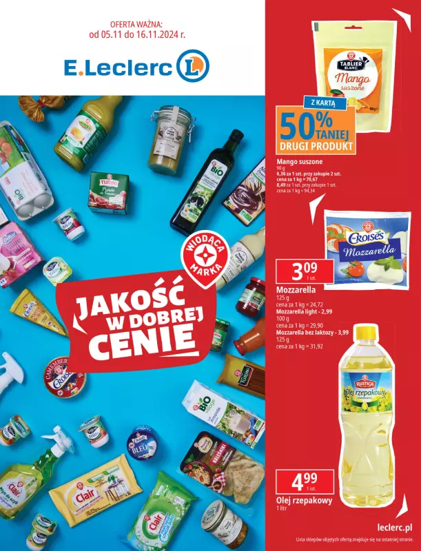 Leclerc - gazetka promocyjna Oferta E.Leclerc od wtorku 05.11 do soboty 16.11