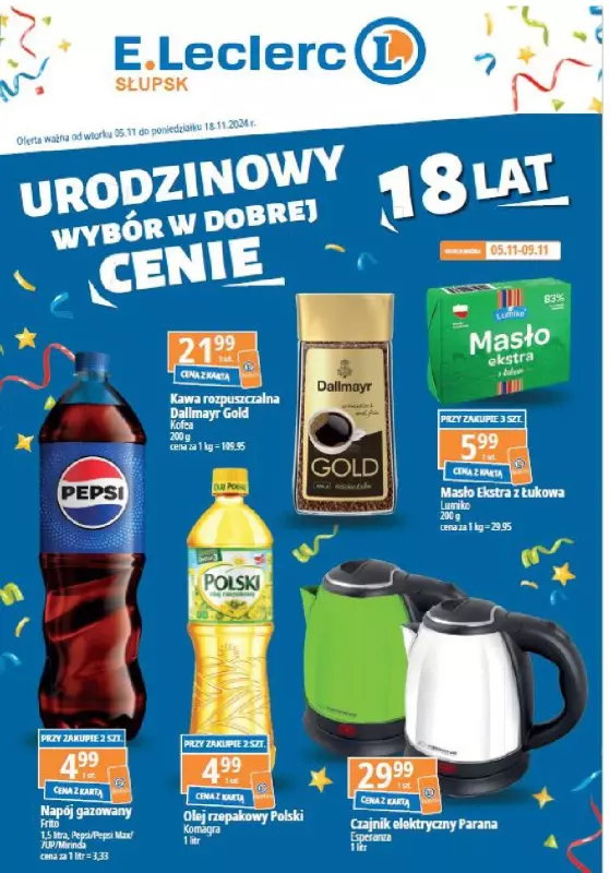 Leclerc - gazetka promocyjna Oferta Słupsk od wtorku 05.11 do poniedziałku 18.11