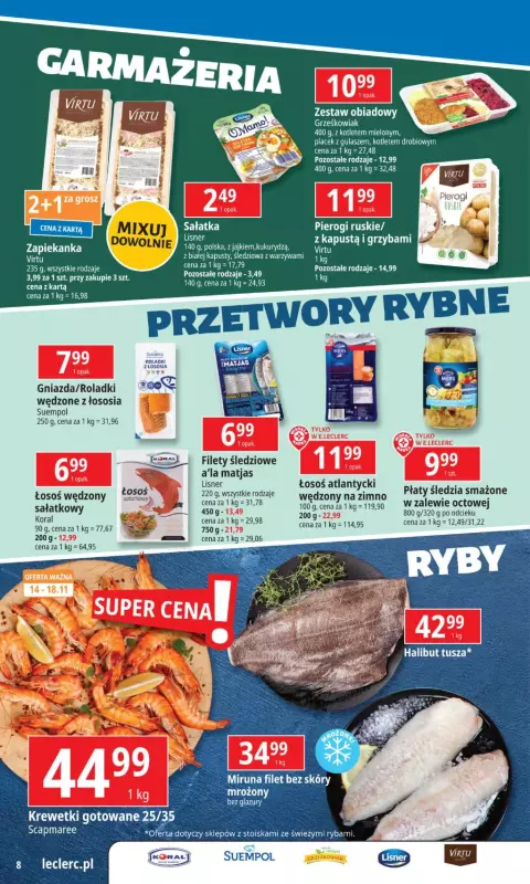 Leclerc - gazetka promocyjna Oferta E.Leclerc od wtorku 12.11 do poniedziałku 18.11 - strona 8