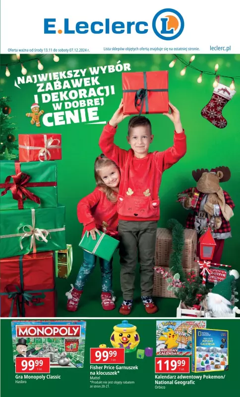 Leclerc - gazetka promocyjna Oferta E.Leclerc od środy 13.11 do soboty 07.12