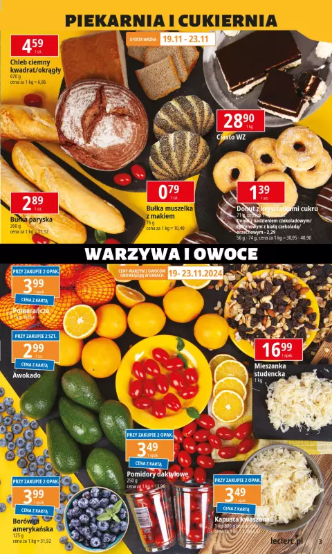 Leclerc - gazetka promocyjna Oferta E.Leclerc od wtorku 19.11 do soboty 30.11 - strona 3