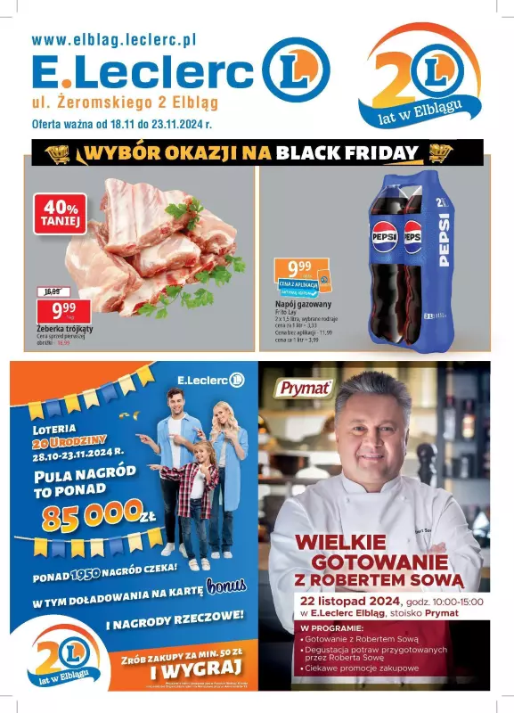 Leclerc - gazetka promocyjna Oferta Elbląg od poniedziałku 18.11 do soboty 23.11