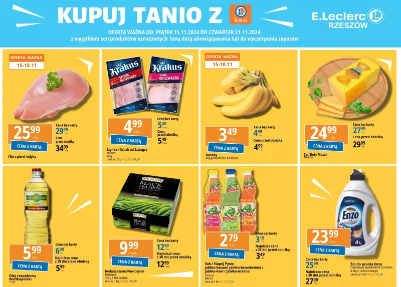 Leclerc - gazetka promocyjna Oferta Rzeszów od piątku 15.11 do czwartku 21.11