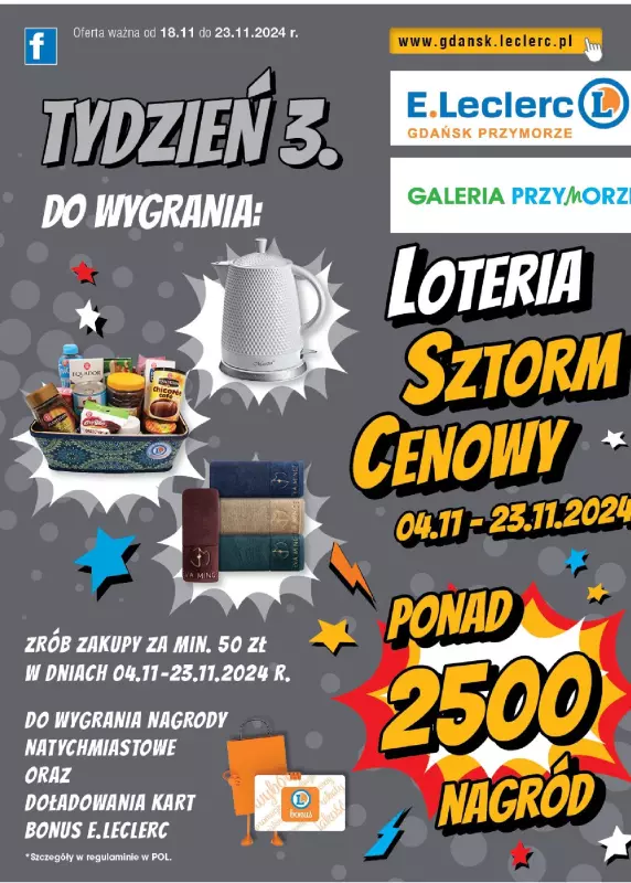 Leclerc - gazetka promocyjna Oferta Gdańsk od poniedziałku 18.11 do soboty 23.11