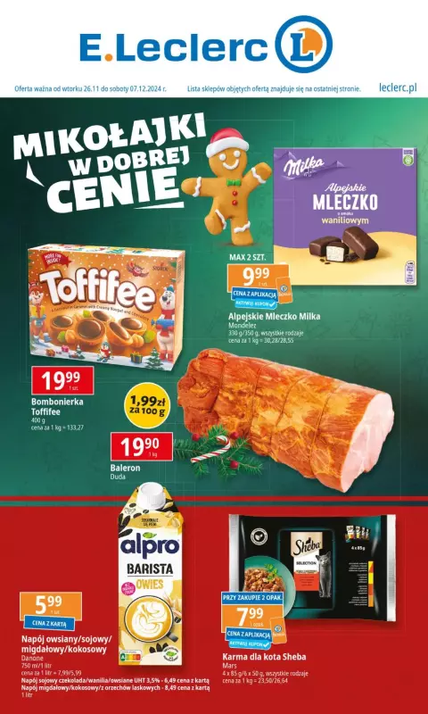 Leclerc - gazetka promocyjna Oferta E.Leclerc od wtorku 26.11 do soboty 07.12