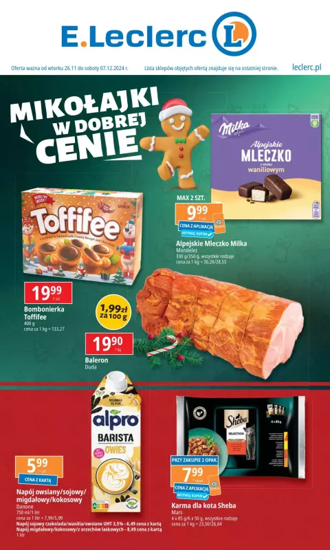 Leclerc - gazetka promocyjna Oferta E.Leclerc od wtorku 26.11 do soboty 07.12