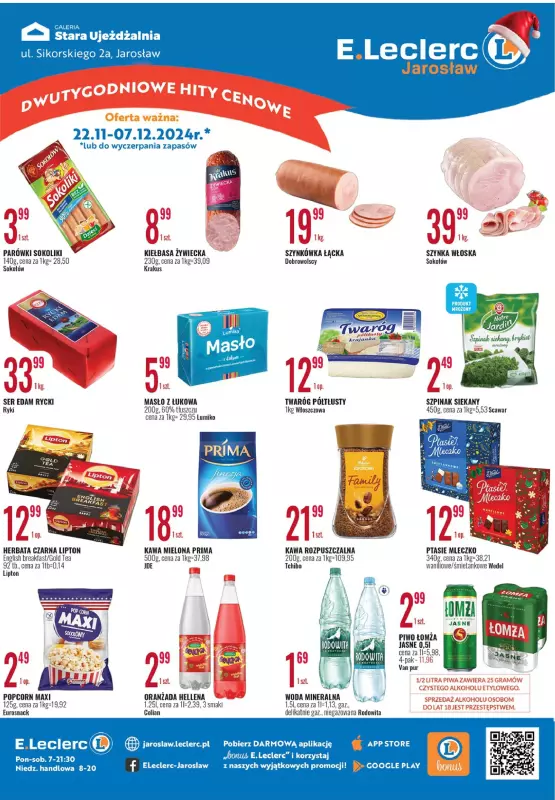 Leclerc - gazetka promocyjna Oferta Jarosław od piątku 22.11 do soboty 07.12