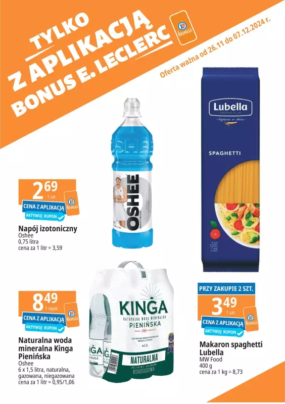 Leclerc - gazetka promocyjna Oferta E.Leclerc I Tylko z aplikacją od wtorku 26.11 do soboty 07.12 - strona 4