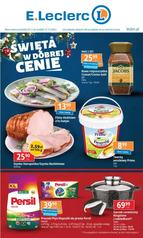 Leclerc - gazetka promocyjna Oferta E.Leclerc od wtorku 03.12 do niedzieli 15.12