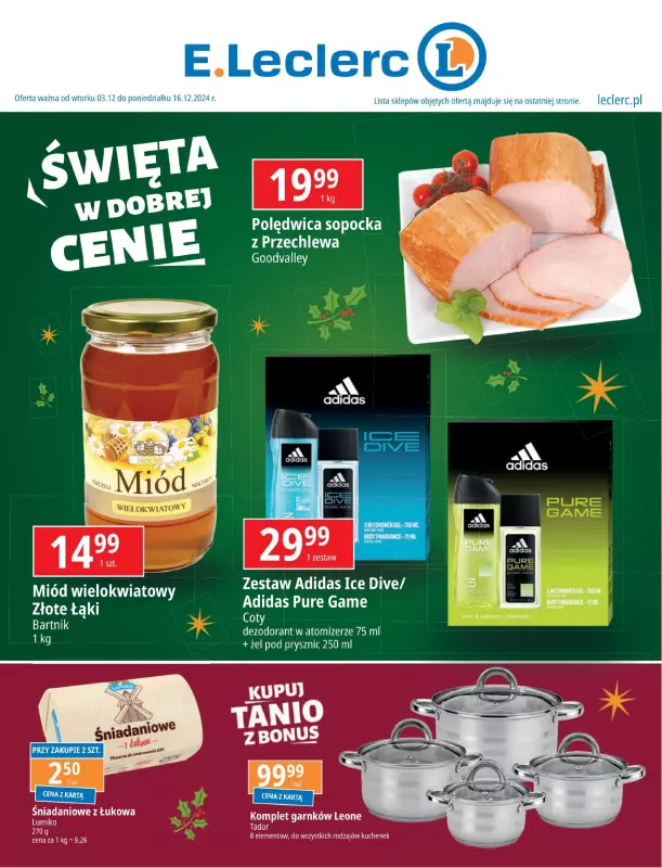 Leclerc - gazetka promocyjna Oferta E.Leclerc od wtorku 03.12 do poniedziałku 16.12