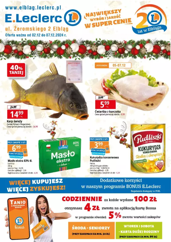 Leclerc - gazetka promocyjna Oferta Elbląg od poniedziałku 02.12 do soboty 07.12