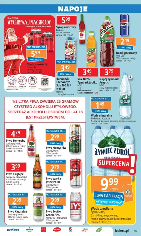 Leclerc - gazetka promocyjna Oferta E.Leclerc od wtorku 10.12 do niedzieli 22.12 - strona 15