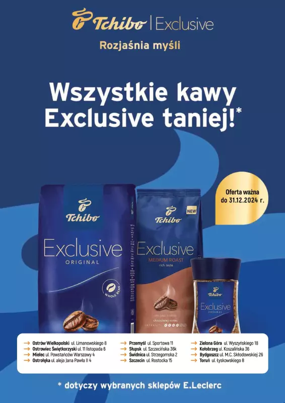 Leclerc - gazetka promocyjna Oferta E.Leclerc I Tchibo od środy 11.12 do wtorku 31.12