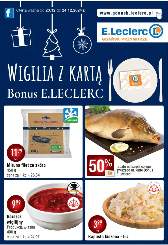 Leclerc - gazetka promocyjna Oferta Gdańsk od poniedziałku 23.12 do wtorku 24.12