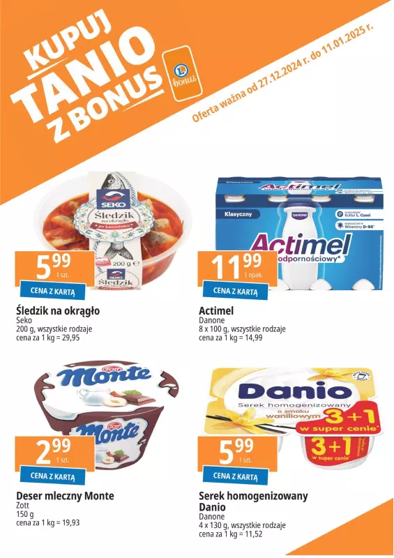 Leclerc - gazetka promocyjna Oferta E.Leclerc I Kupuj tanio z bonus od piątku 27.12 do soboty 11.01 - strona 2