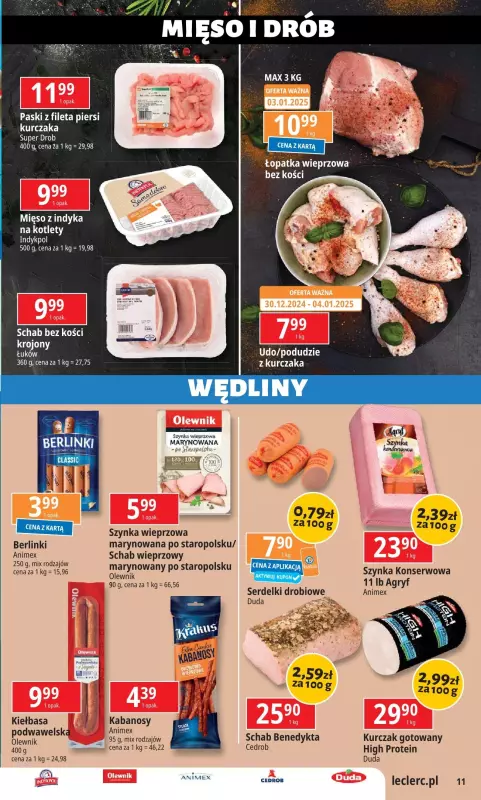 Leclerc - gazetka promocyjna Oferta Ostrów Wielkopolski od poniedziałku 30.12 do soboty 11.01 - strona 11