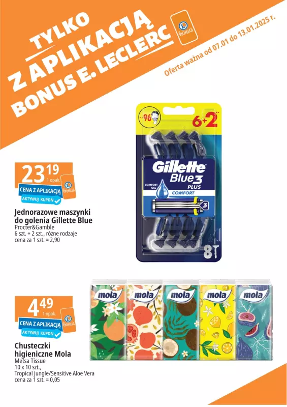 Leclerc - gazetka promocyjna Oferta E.Leclerc I Kupuj tanio z bonus od wtorku 07.01 do poniedziałku 13.01 - strona 2