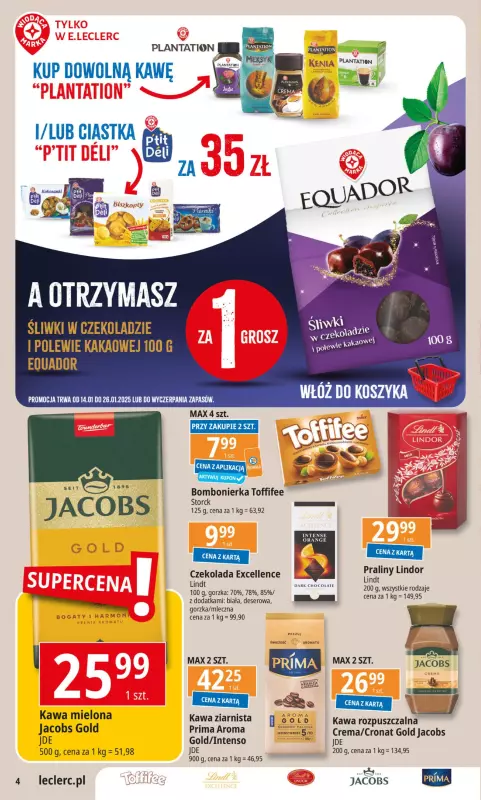 Leclerc - gazetka promocyjna Oferta E.Leclerc od wtorku 14.01 do niedzieli 26.01 - strona 4