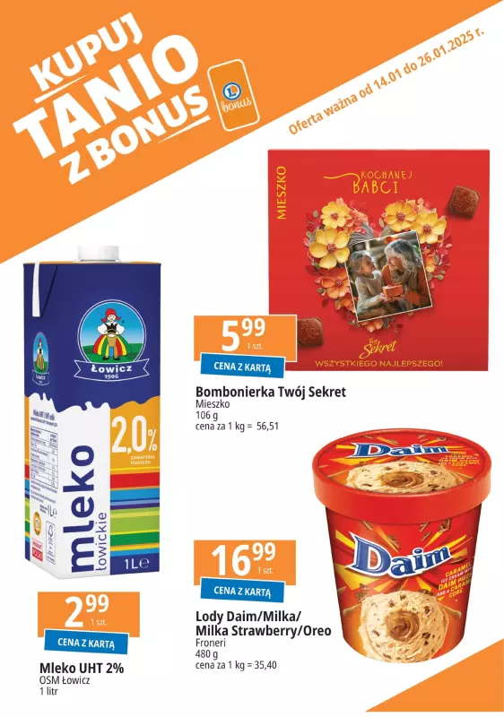 Leclerc - gazetka promocyjna Oferta E.Leclerc I Kupuj tanio z bonus od wtorku 14.01 do niedzieli 26.01 - strona 2